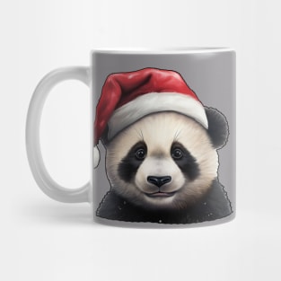 Baby Panda Bear Wearing a Santa Hat Mug